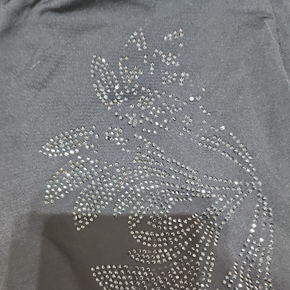 Bebe Black Rhinestone Leggings S - Picture 5 of 7